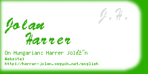 jolan harrer business card